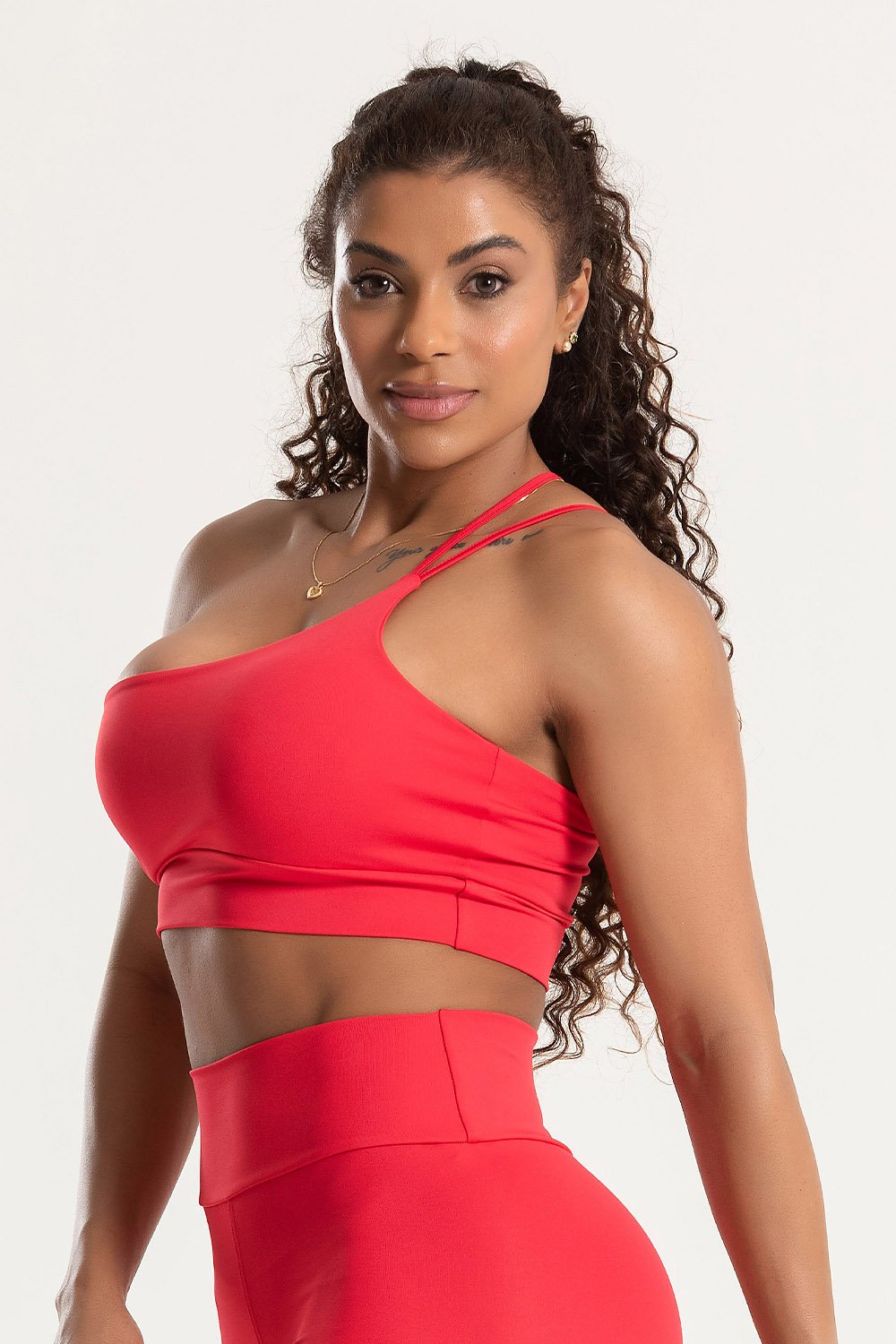 Top Ombro Único Vermelho